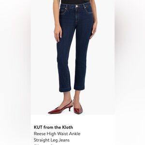 Kut from the Kloth Deep Indigo Ankle Jeans